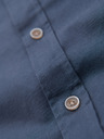 Ombre Clothing Pánská lněná košile s klasickým límcem a kapsami REGULAR FIT - modrá V4 OM-SHCS-0134 Ombre Clothing