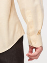 Ombre Clothing Pastelová bavlněná pánská košile oxford - světle žlutá V3 K705 Ombre Clothing