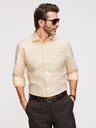 Ombre Clothing Pastelová bavlněná pánská košile oxford - světle žlutá V3 K705 Ombre Clothing