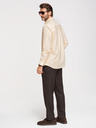 Ombre Clothing Pastelová bavlněná pánská košile oxford - světle žlutá V3 K705 Ombre Clothing