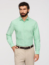 Ombre Clothing Pánská bavlněná košile oxford v pastelových barvách - máta V4 K705 Ombre Clothing