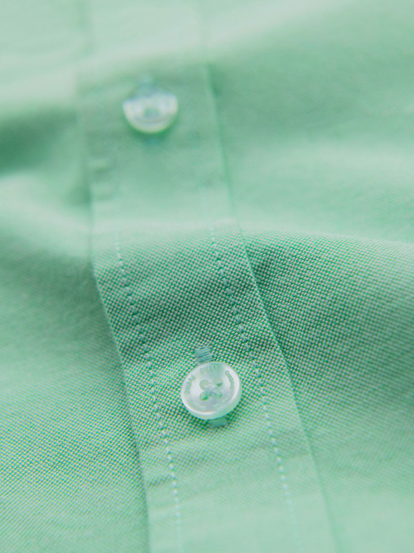Ombre Clothing Pánská bavlněná košile oxford v pastelových barvách - máta V4 K705 Ombre Clothing