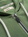 Ombre Clothing Pánská bavlněná mikina BASIC na zip s kapucí - zelená V3 OM-SSBZ-0272 Ombre Clothing