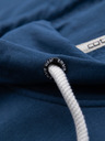 Ombre Clothing Pánská bavlněná mikina BASIC na zip s kapucí - tmavě modrá V4 OM-SSBZ-0272 Ombre Clothing