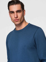Ombre Clothing Pánská mikina BASIC s kulatým výstřihem - tmavě modrá Ombre Clothing