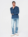 Ombre Clothing Pánská mikina BASIC s kulatým výstřihem - tmavě modrá Ombre Clothing