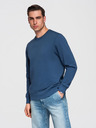Ombre Clothing Pánská mikina BASIC s kulatým výstřihem - tmavě modrá Ombre Clothing
