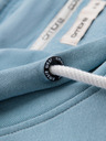 Ombre Clothing Pánská bavlněná mikina BASIC klokanka s kapucí - modrá Ombre Clothing