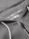 Ombre Clothing Pánská bavlněná mikina BASIC s kapucí na zip - šedá V8 OM-SSBZ-0272 Ombre Clothing