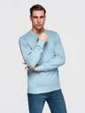 Ombre Clothing Pánská mikina BASIC s kulatým výstřihem - modrá Ombre Clothing