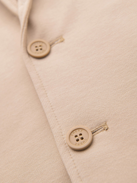 Ombre Clothing Pánské pletené sako slim fit střihu s jemnou strukturou - béžové V5 M165 Ombre Clothing