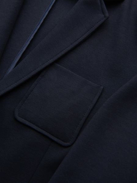 Ombre Clothing Pánské pletené sako slim fit střihu s jemnou texturou - tmavě modré V3 M165 Ombre Clothing