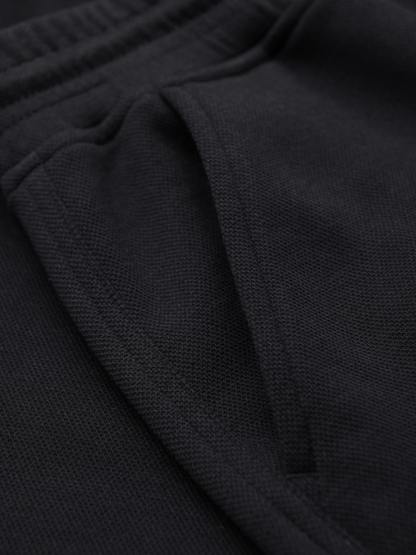 Ombre Clothing Pánské strukturální šortky REGULAR FIT - černé V2 OM-SRSK-0124 Ombre Clothing