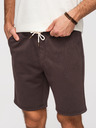 Ombre Clothing Pánské strukturální šortky REGULAR FIT - hnědé V5 OM-SRSK-0124 Ombre Clothing