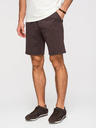 Ombre Clothing Pánské strukturální šortky REGULAR FIT - hnědé V5 OM-SRSK-0124 Ombre Clothing