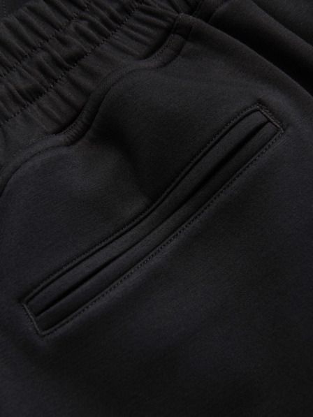 Ombre Clothing Pánské šortky REGULAR FIT z hladkého úpletu - černé V1 OM-SRBC-0153 Ombre Clothing