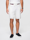 Ombre Clothing Pánské viskózové strukturované šortky REGULAR - bílé V1 OM-SRCS-0203 Ombre Clothing