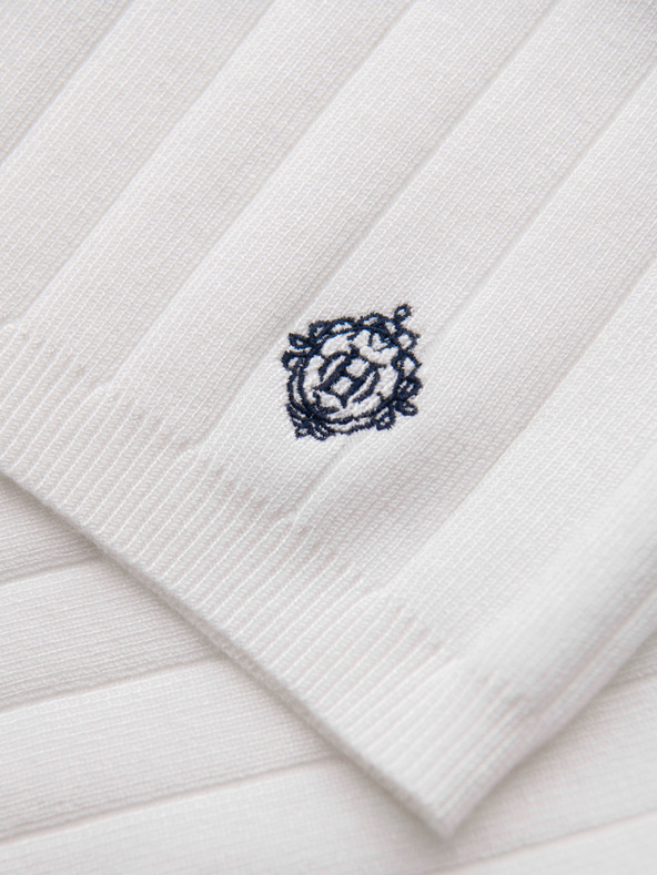 Ombre Clothing Pánské viskózové strukturované šortky REGULAR - bílé V1 OM-SRCS-0203 Ombre Clothing