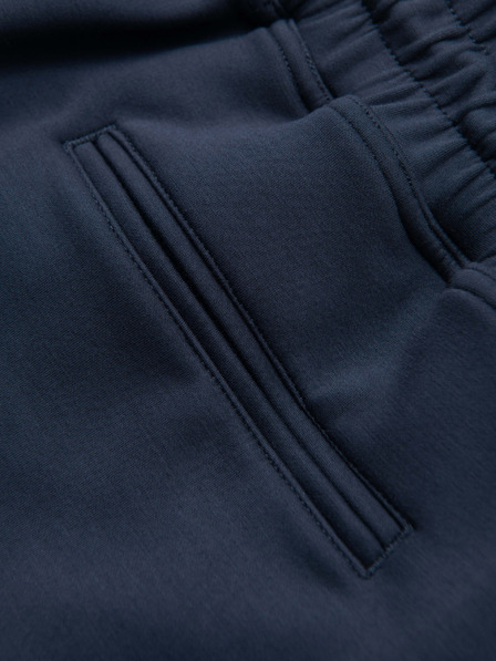 Ombre Clothing Pánské šortky z hladkého úpletu REGULAR FIT - tmavě modré V4 OM-SRBC-0153 Ombre Clothing