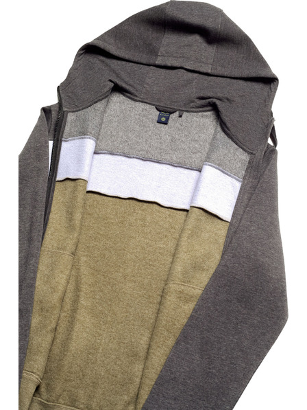 Loap Pánská mikina LOAP EDDIE Tmavě šedá/Zelená