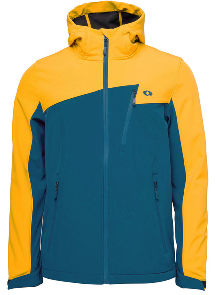 Loap Pánská softshellová bunda LOAP LURAD Žlutá/Modrá