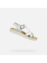 Geox Bílé dívčí sandály Geox Sandal Costarei Gi