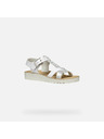 Geox Bílé dívčí sandály Geox Sandal Costarei Gi
