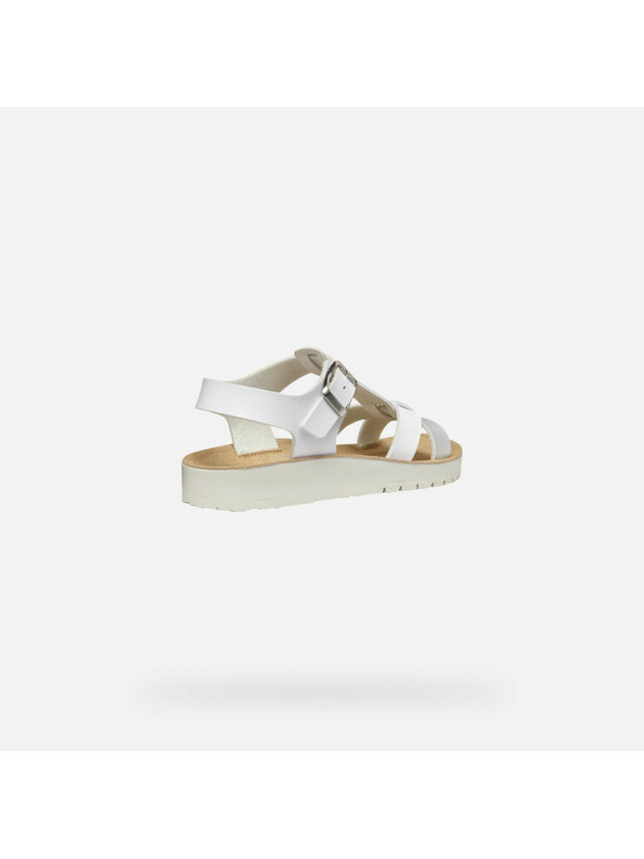 Geox Bílé dívčí sandály Geox Sandal Costarei Gi