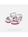 Geox Bílé dívčí sandály Geox Adriel