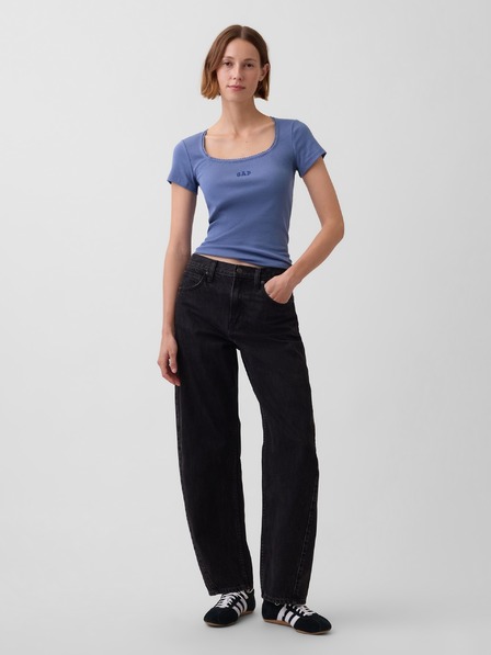 GAP Žebrované tričko s logem GAP