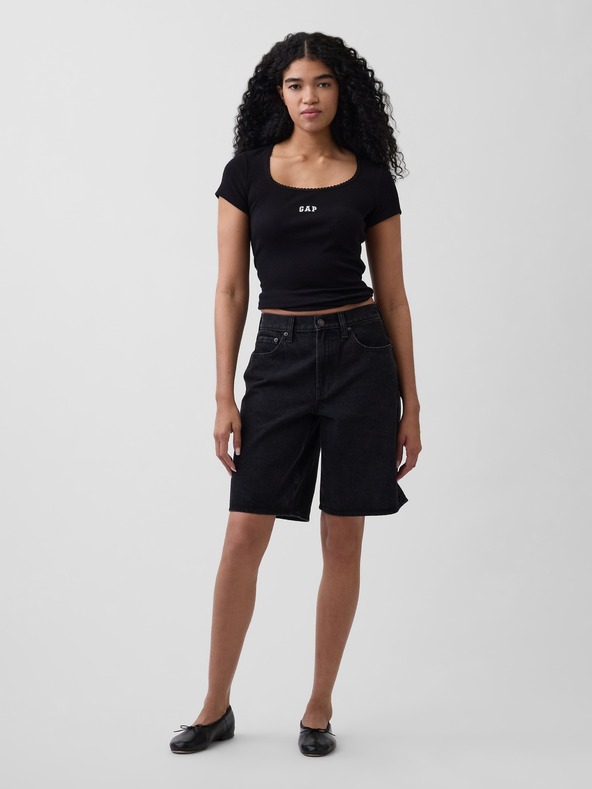 GAP Žebrované tričko s logem GAP