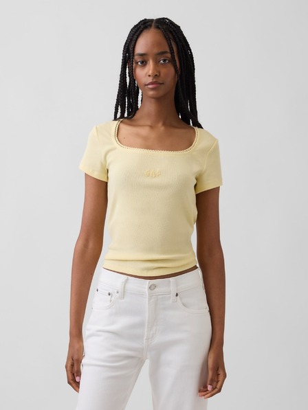 GAP Žebrované tričko s logem GAP