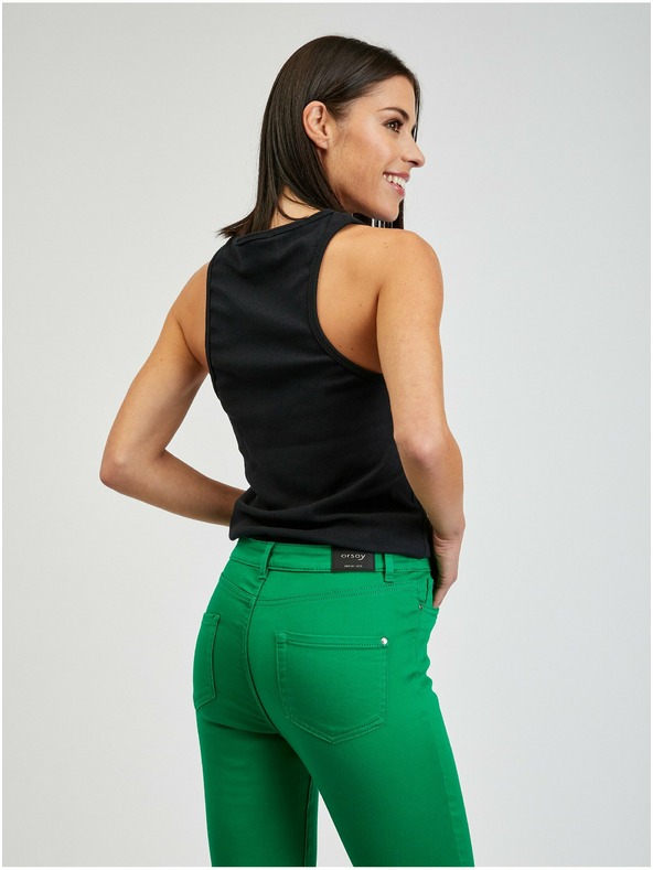 Orsay Zelené dámské skinny fit kalhoty ORSAY Paulina