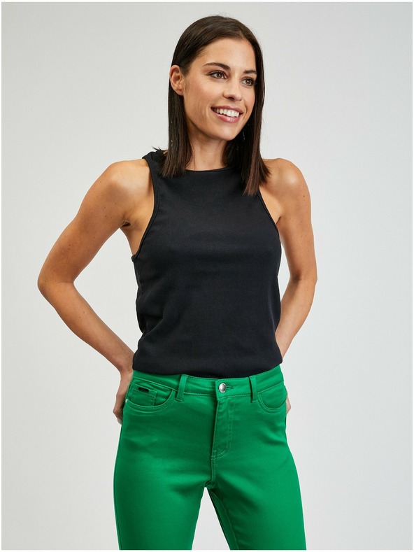 Orsay Zelené dámské skinny fit kalhoty ORSAY Paulina