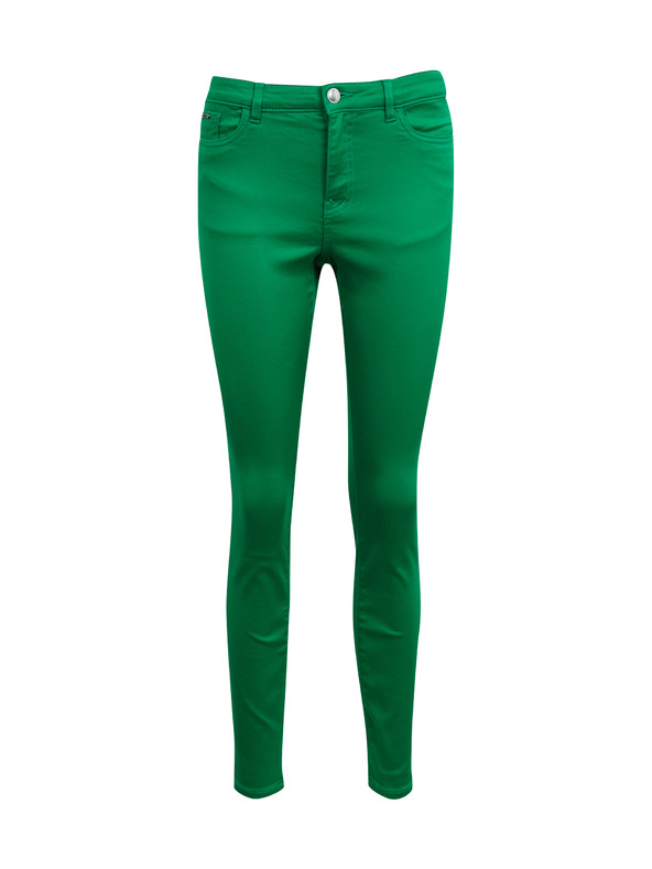 Orsay Zelené dámské skinny fit kalhoty ORSAY Paulina