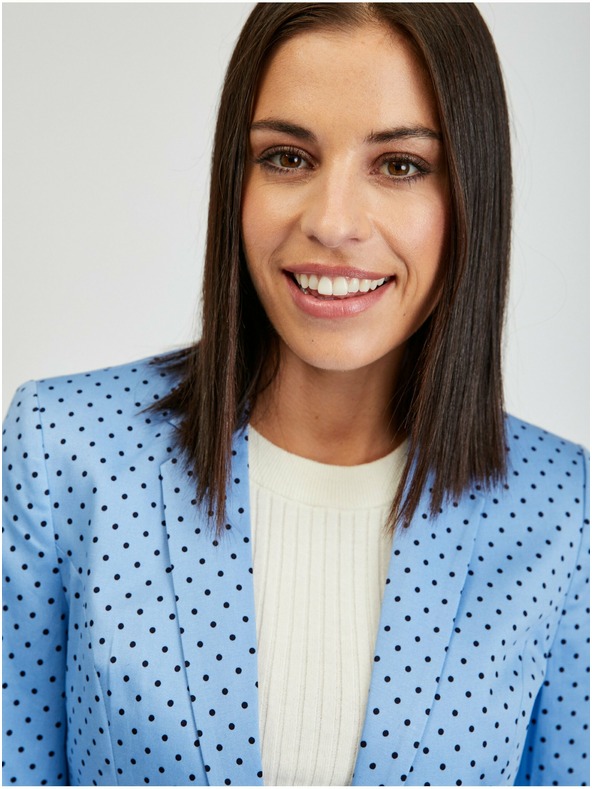 Orsay Modré dámské puntíkované sako ORSAY