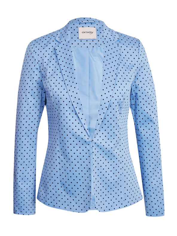 Orsay Modré dámské puntíkované sako ORSAY