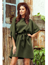numoco SOFIA Motýlkové šaty - KHAKI