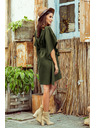 numoco SOFIA Motýlkové šaty - KHAKI