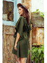numoco SOFIA Motýlkové šaty - KHAKI