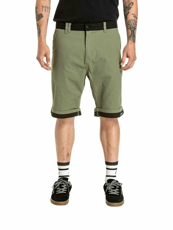 Meatfly Meatfly pánské kraťasy Barry 2.0 Olive / Black Ripstop