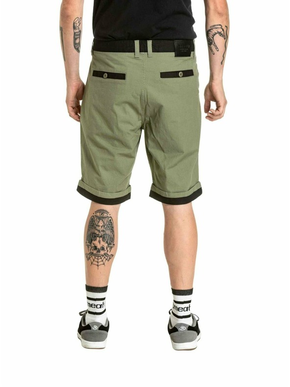 Meatfly Meatfly pánské kraťasy Barry 2.0 Olive / Black Ripstop