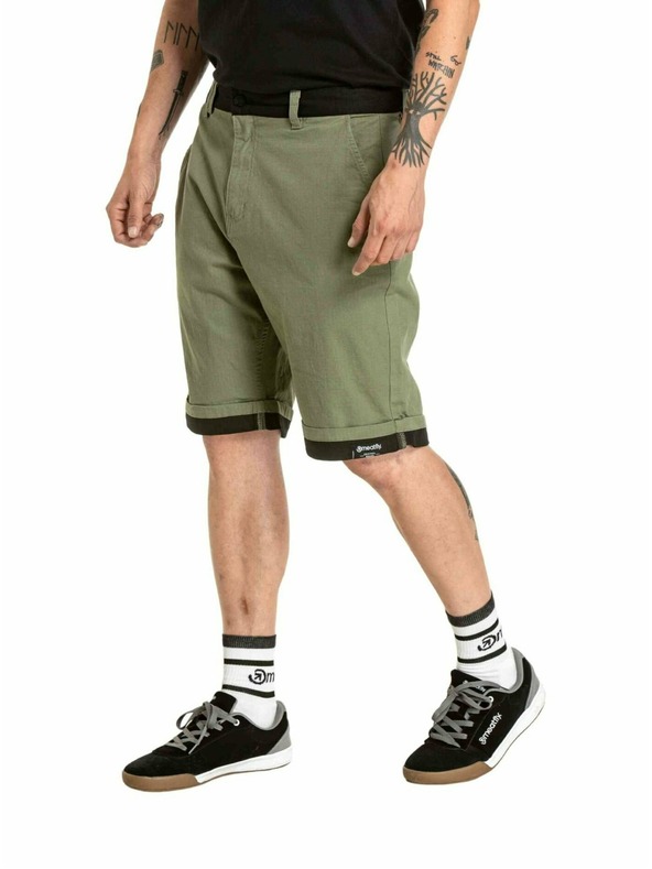 Meatfly Meatfly pánské kraťasy Barry 2.0 Olive / Black Ripstop
