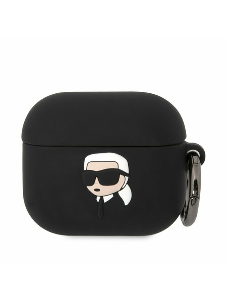 Karl Lagerfeld 3D Logo NFT Karl Head Silikonové Pouzdro pro Airpods 3 Black Karl Lagerfeld