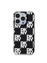 DKNY PC/TPU Checkered Pattern Zadní Kryt pro iPhone 15 Pro Black DKNY