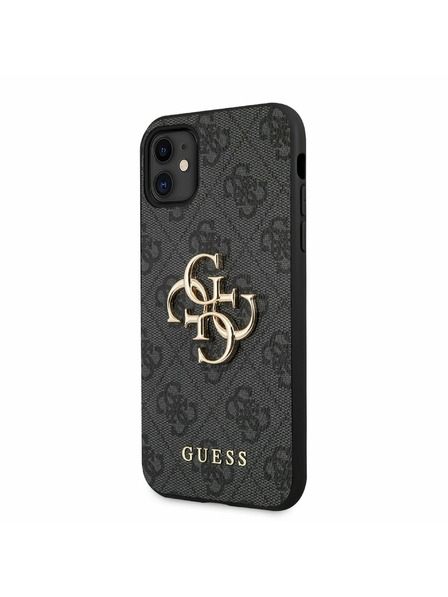 Guess Guess PU 4G Metal Logo Zadní Kryt pro iPhone 11 Grey
