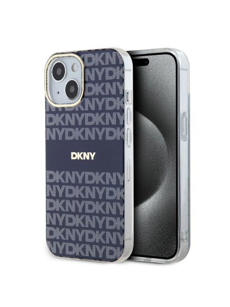 DKNY PC/TPU Repeat Pattern Tonal Stripe Magsafe Zadní Kryt pro iPhone 15 Blue DKNY