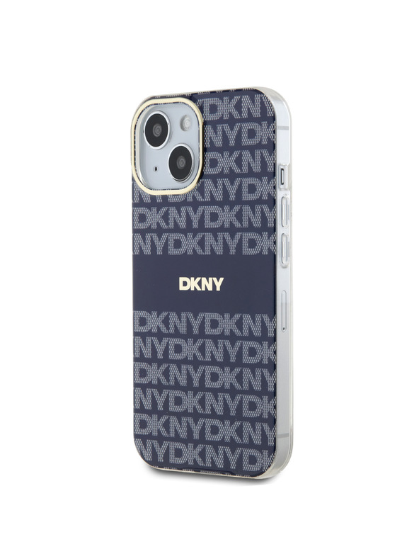 DKNY PC/TPU Repeat Pattern Tonal Stripe Magsafe Zadní Kryt pro iPhone 15 Blue DKNY
