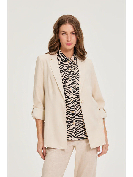 Moodo Sako s příměsí lnu béžové Moodo