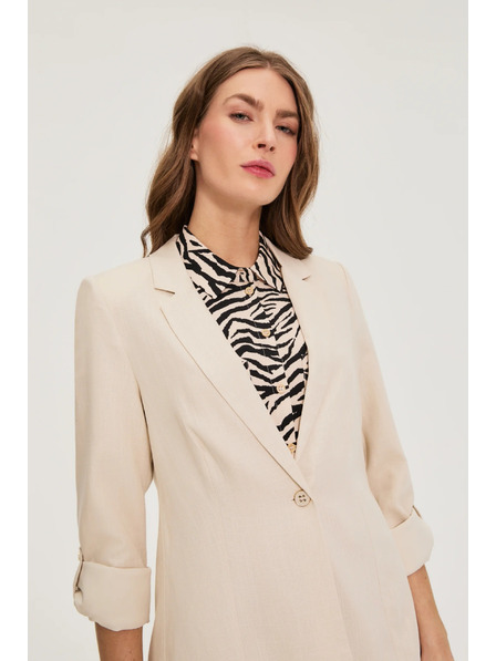 Moodo Sako s příměsí lnu béžové Moodo